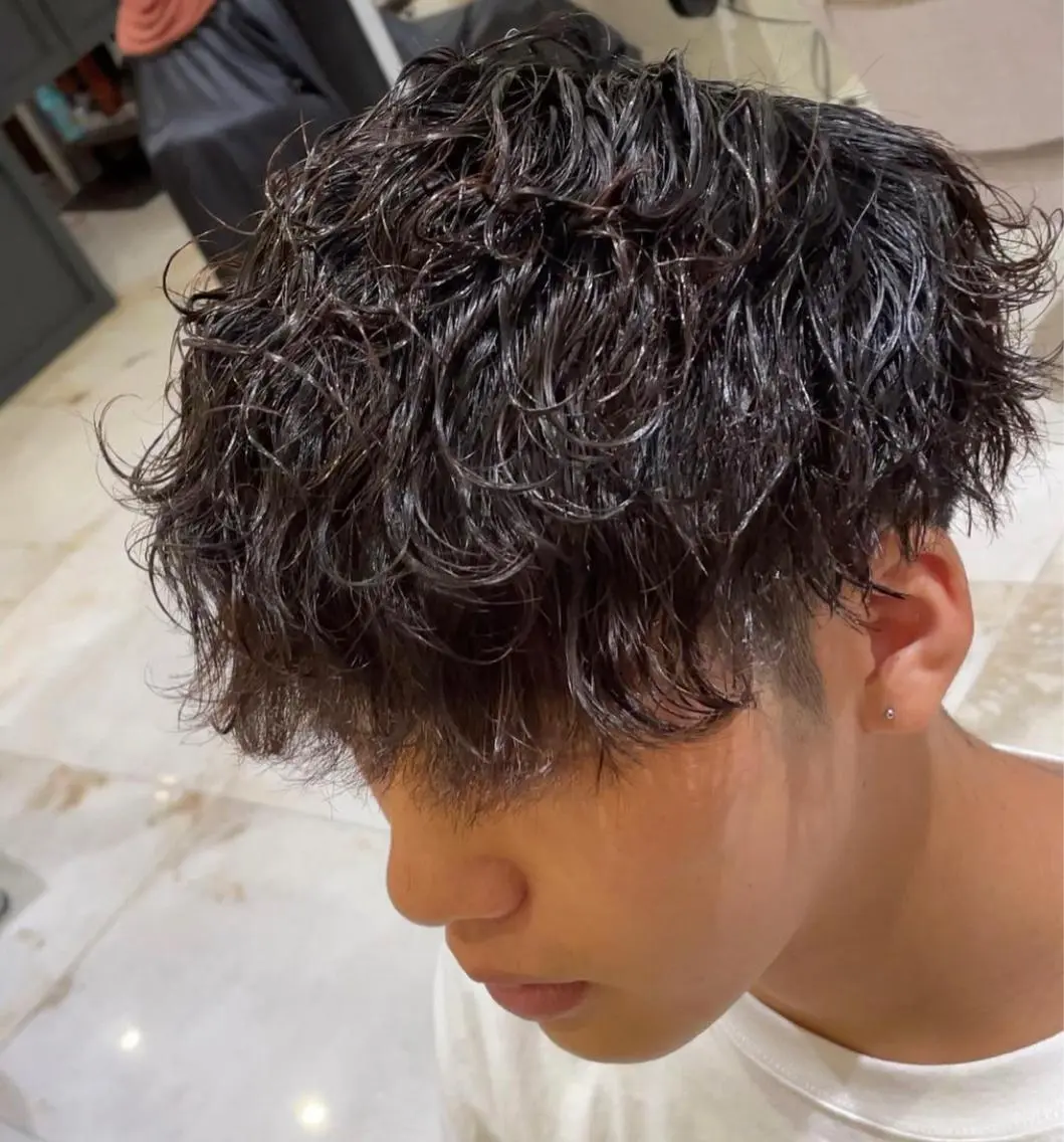 【ミニモ限定】メンズカット＋トレンドパーマ+ダメージケアトリートメント¥13000→¥6900の写真
