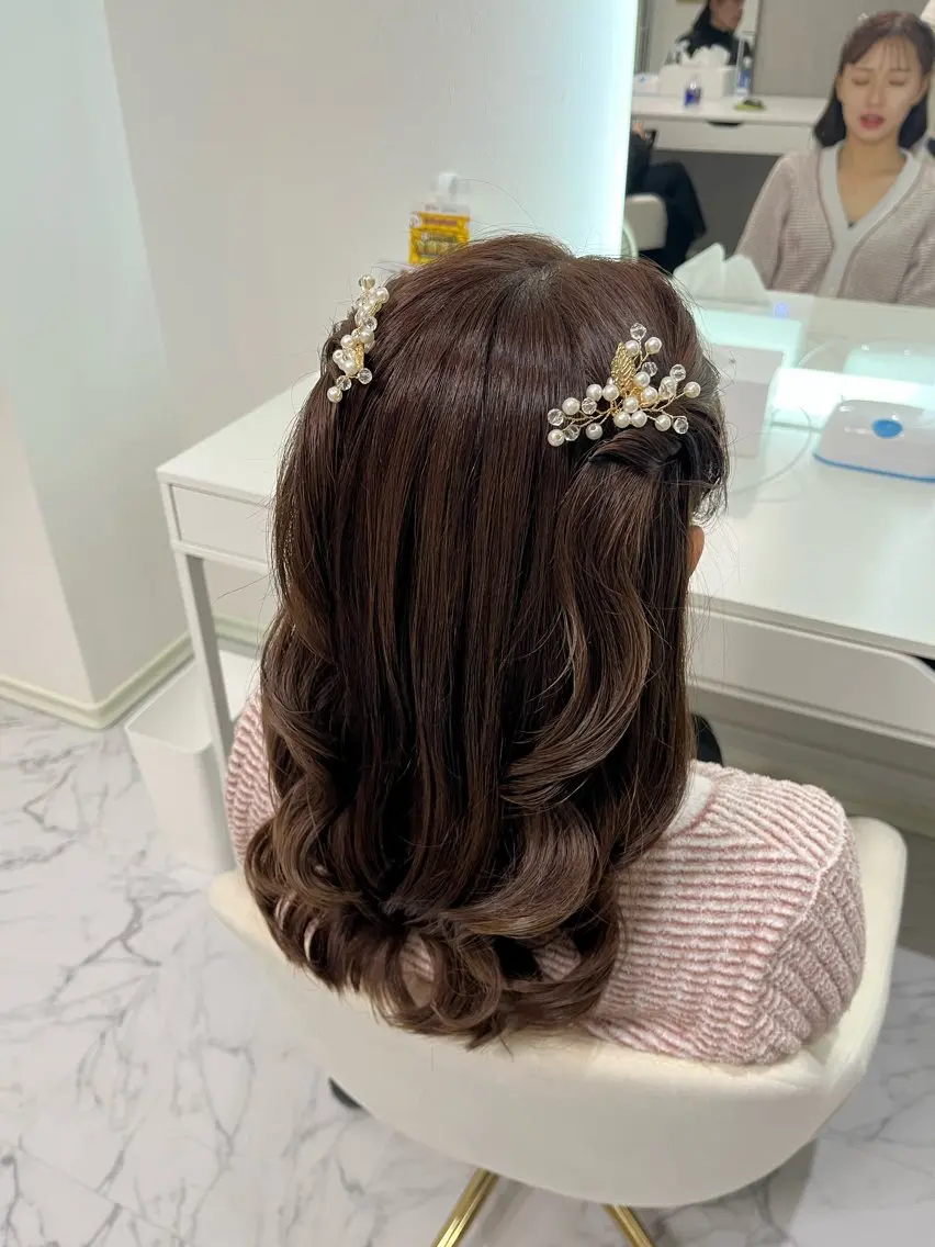 セミロング ヘアアレンジ ヘアセット専門店 Rのヘアスタイル