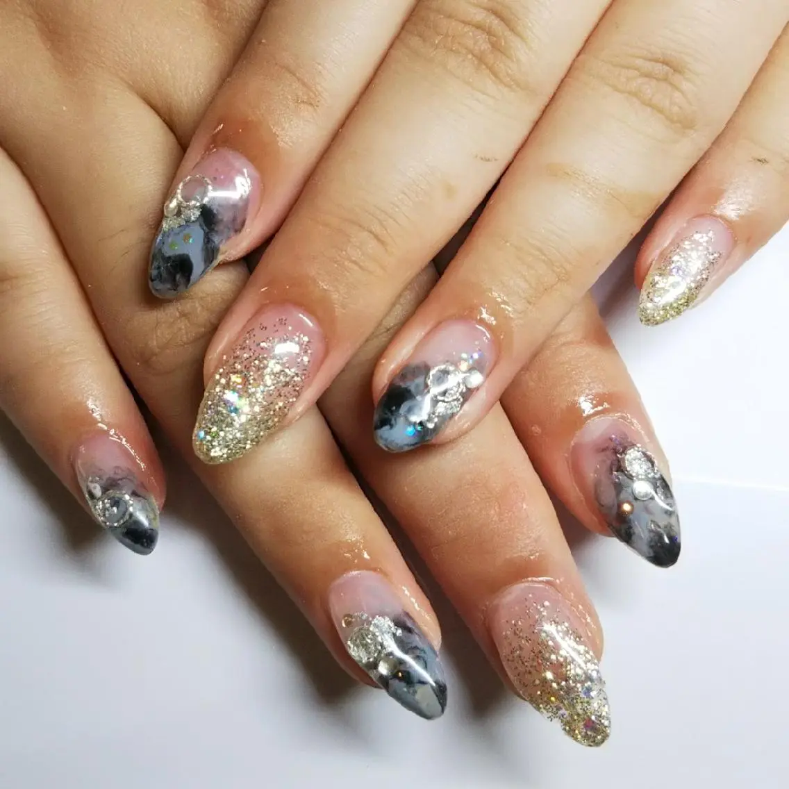 ネイル 大理石ネイル(マーブル) ハンドネイル private salon mieのネイルデザイン