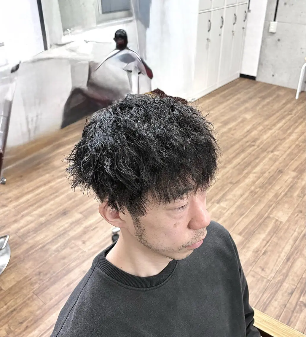 ショート パーマ メンズ カット パーマ 【メンズ特化】 横浜美容師kuのヘアスタイル