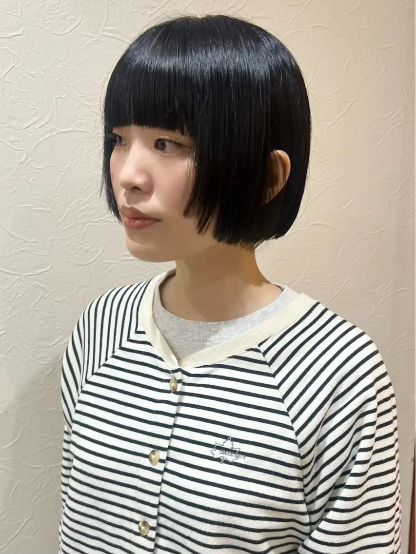 ショート ボブ 顔まわりレイヤー レイヤーカット Kasumi /伏見 /髪質改善/ロングのヘアスタイル