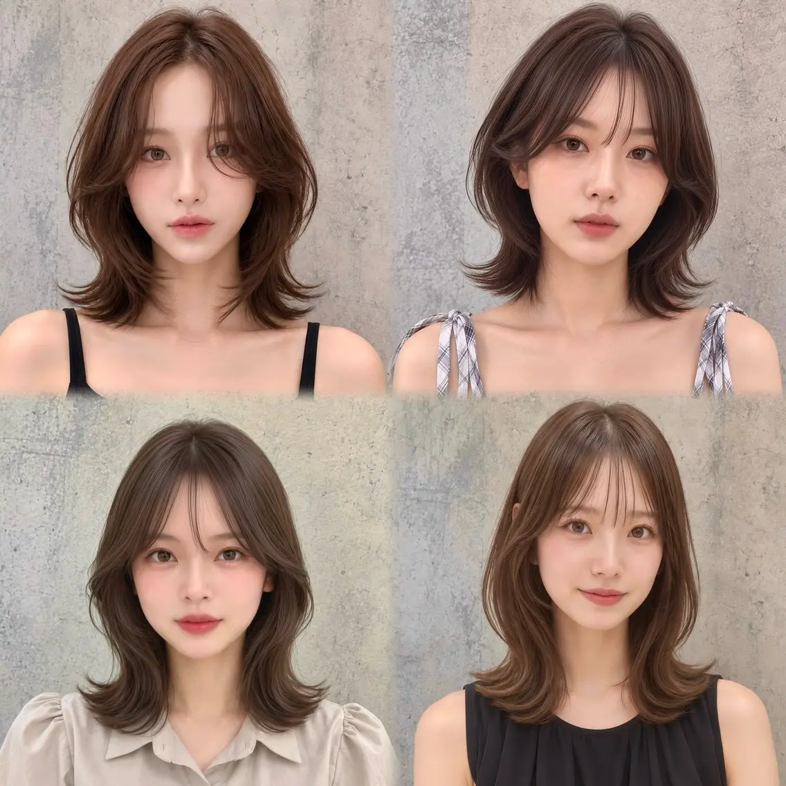 ミディアム カラー ボブ 髪質改善 レイヤーカット カット ヘアカラー トリートメント 💎小顔前髪＆髪質 改善カラー💎片桐のヘアスタイル