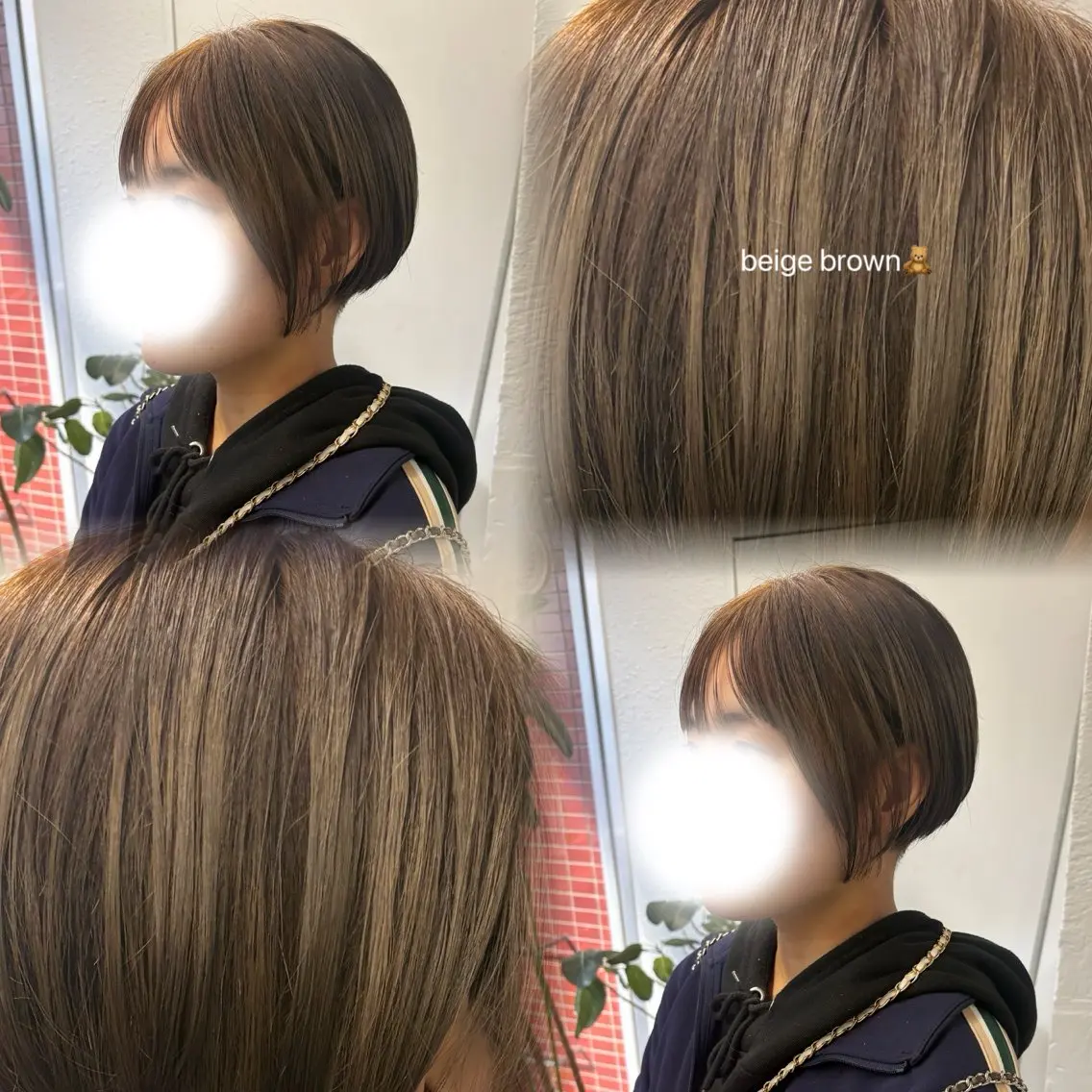 ショート カラー ベージュカラー ブリーチ ブラウンカラー ヘアカラー 艶カラー/ レイヤー /髪質改善|YUIのヘアスタイル