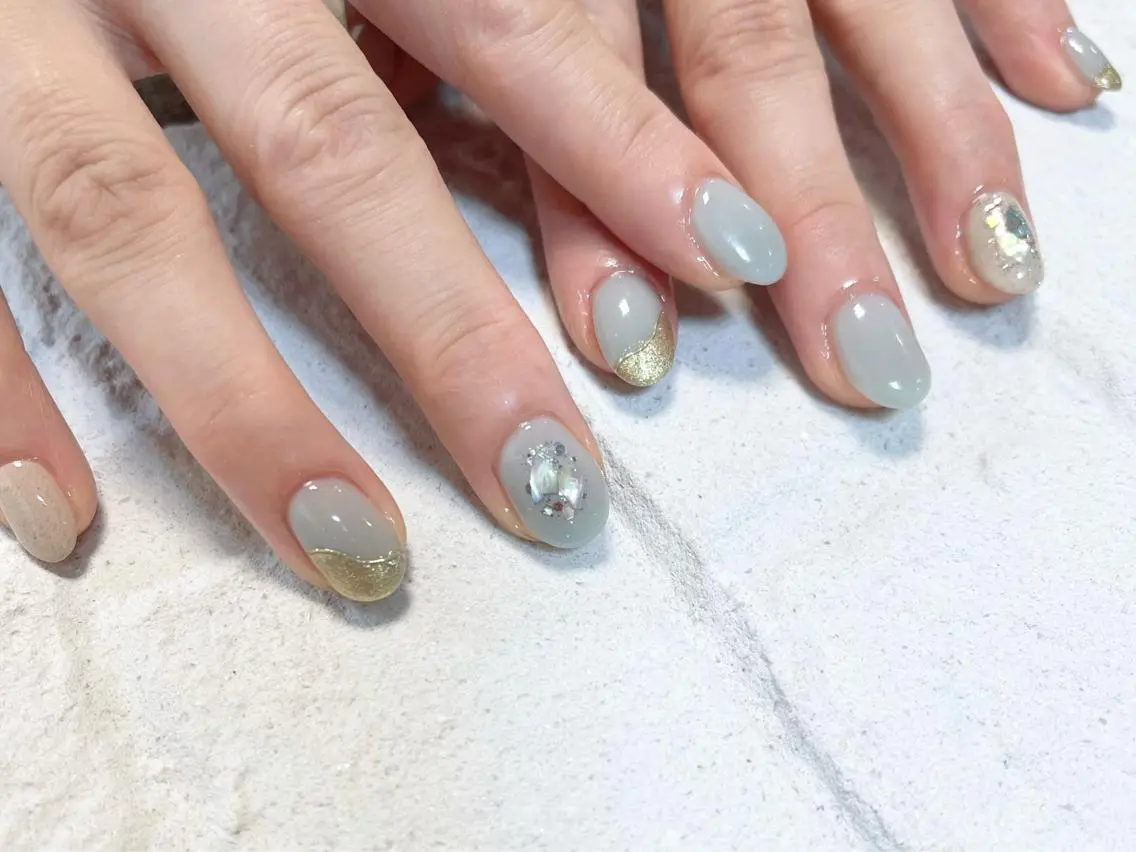 ご新規様限定❣️定額ネイルコースB💅他店様オフ有り・ドライケア込みの写真
