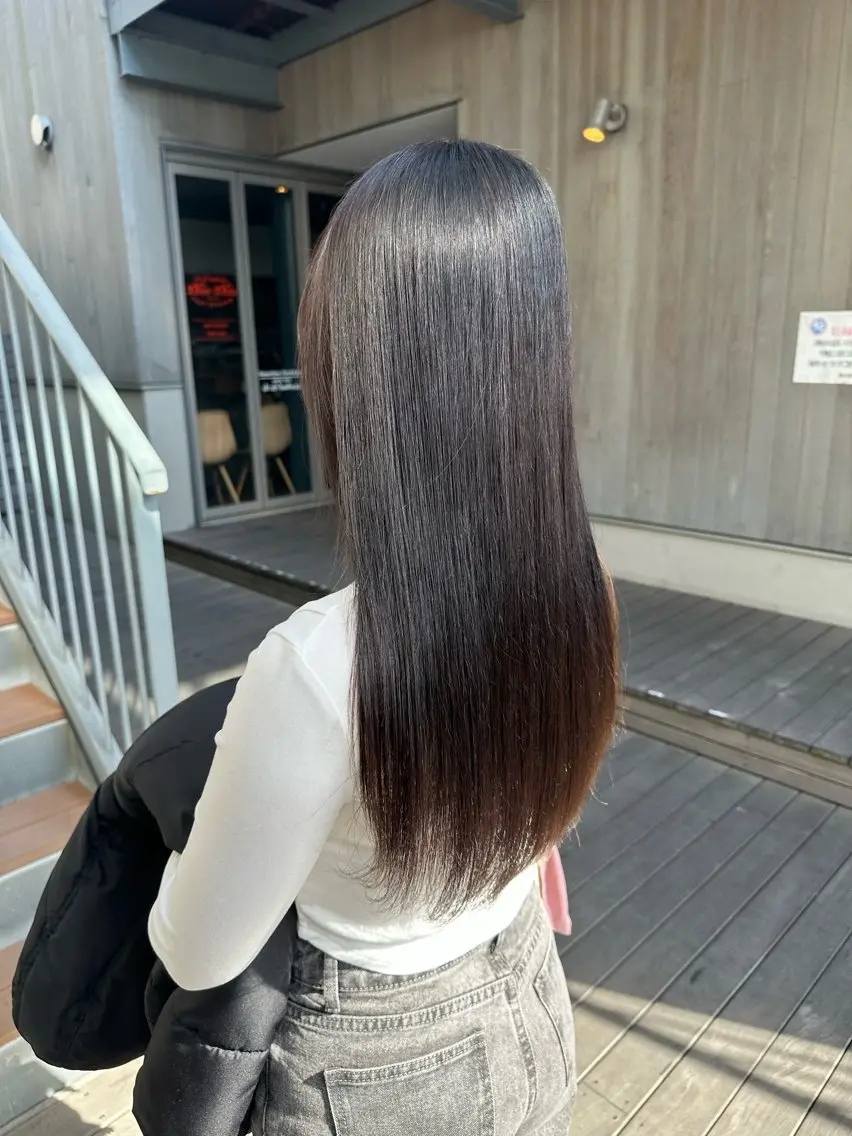 ロング パーマ 似合わせレイヤー 海外風レイヤーmioのヘアスタイル