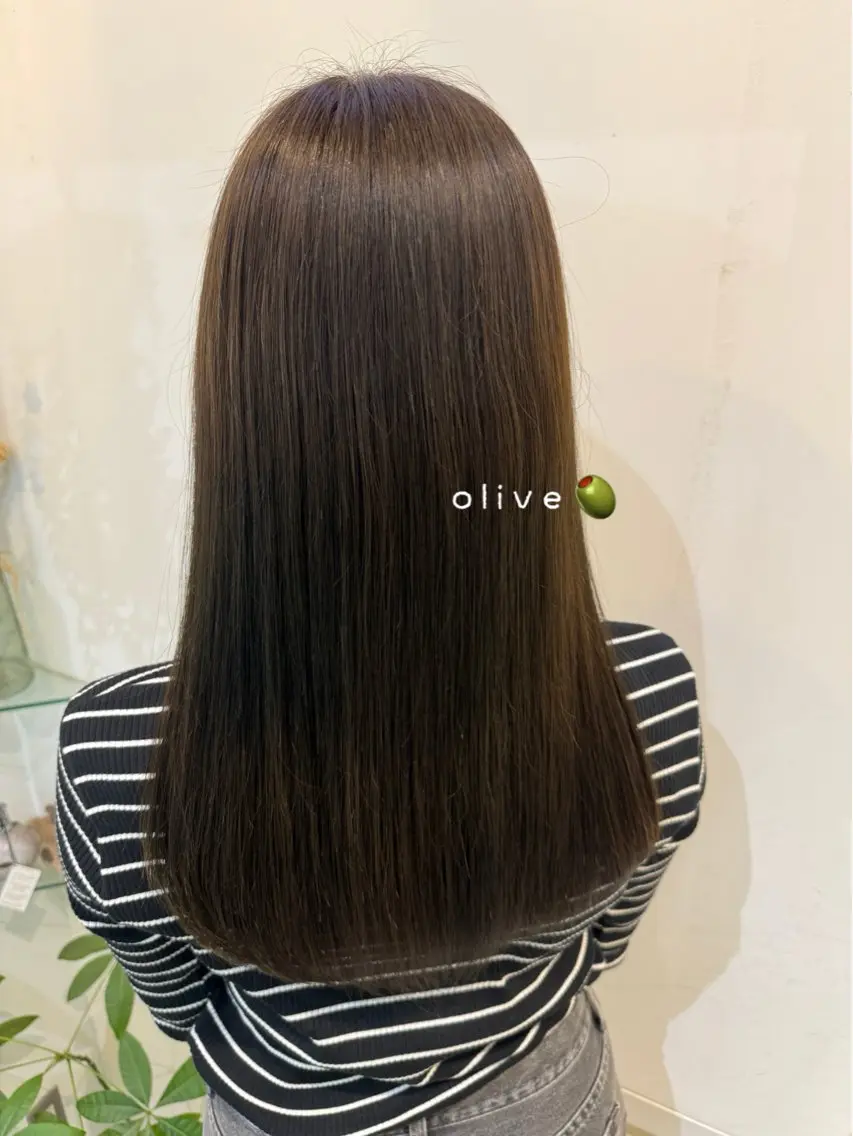 ロング カラー カット 縮毛矯正 Rossoうるま/ ♡仲松ラナのヘアスタイル