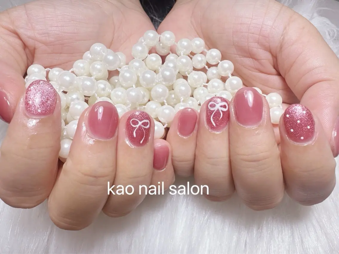 ネイル ハンドネイル kao nail マグネット/長さだしのネイルデザイン