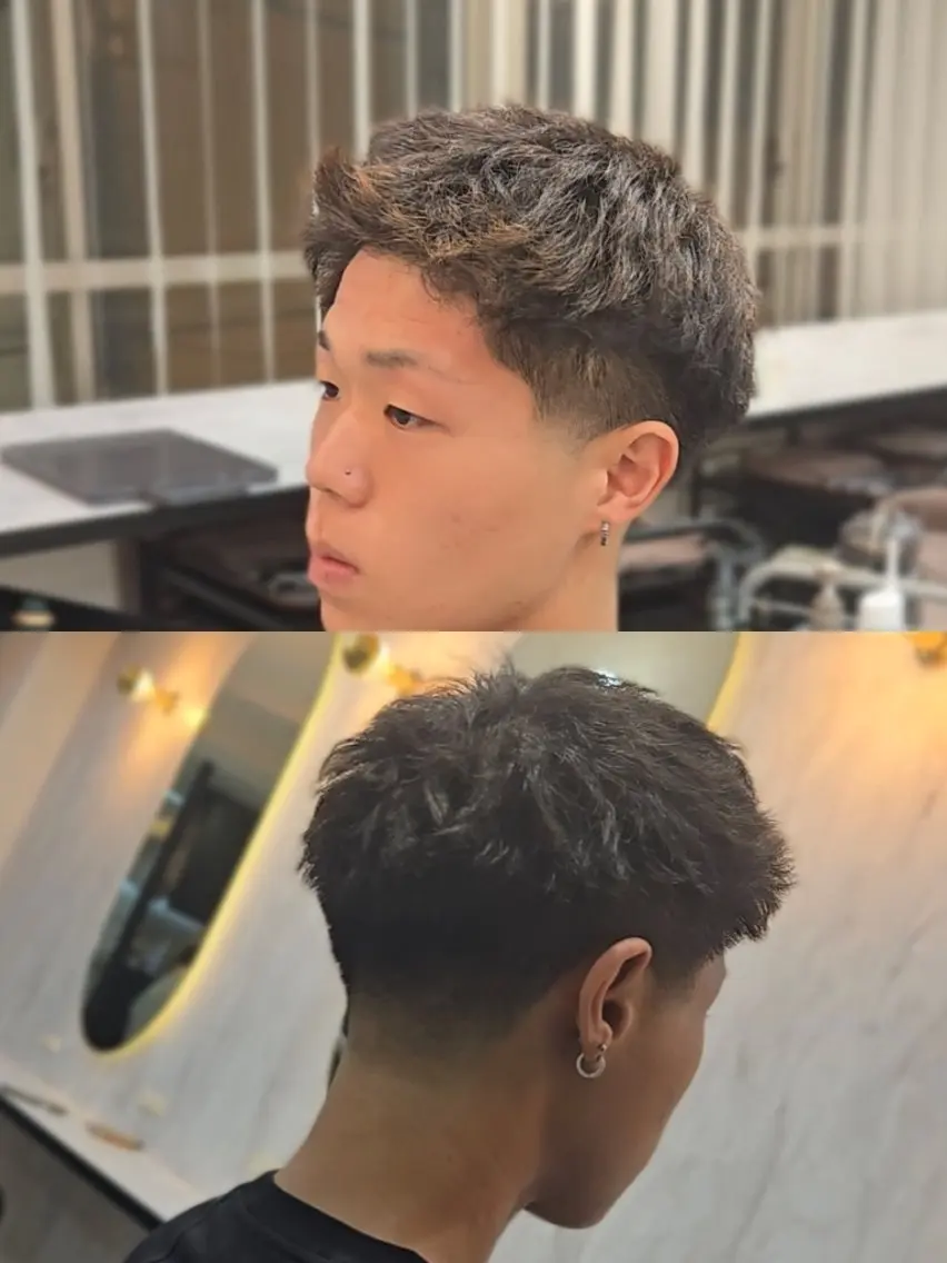 メンズ ショート パーマ メンズパーマ カット パーマ ヘアセット LEN名古屋/パーマ 海外ヘア/メンズ特化のヘアスタイル