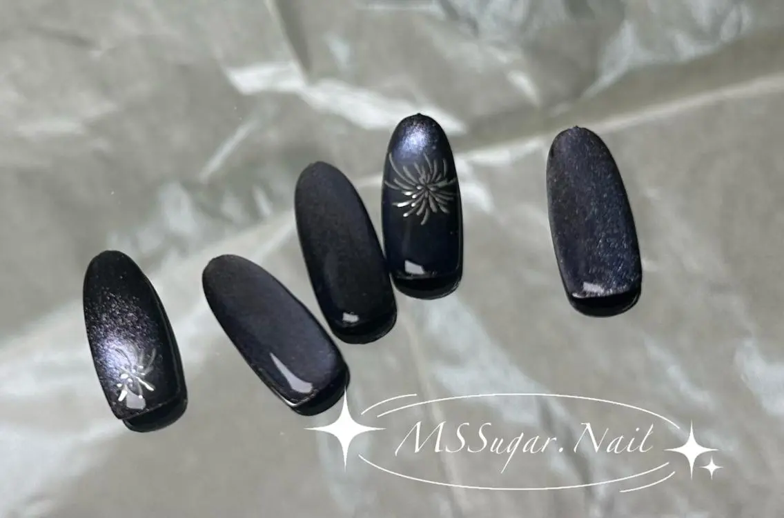 ネイル ロングネイル マグネットネイル スカルプネイル ネイルチップ ワンホンネイル MSSugar Nailのネイルデザイン