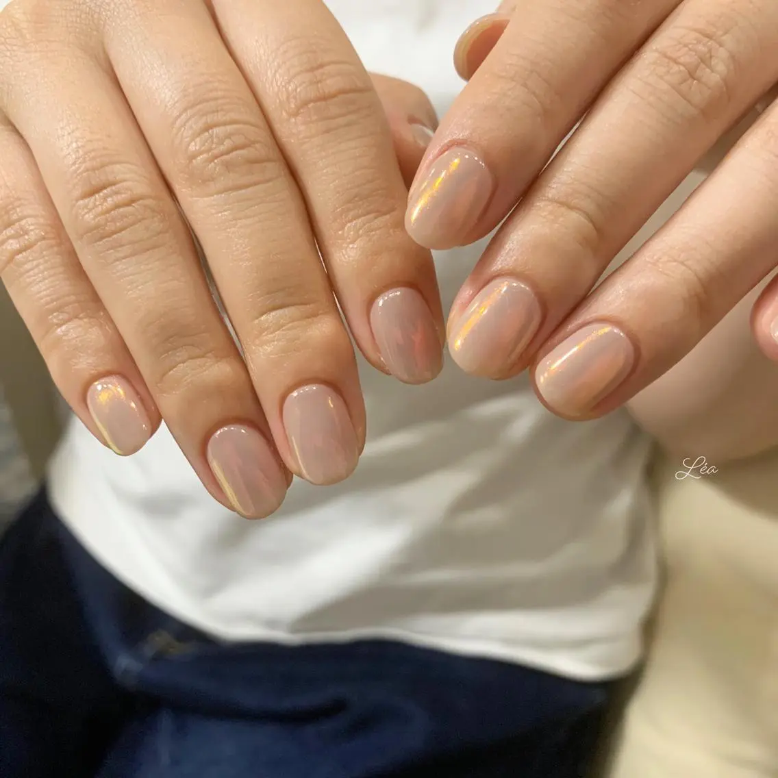 ネイル ジェルネイル ミラーネイル パラジェル ソフトジェル Léa nailのネイルデザイン