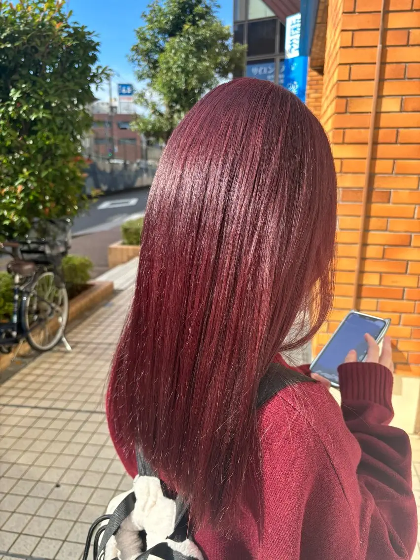 ロング ヘアカラー 香野 優子のヘアスタイル
