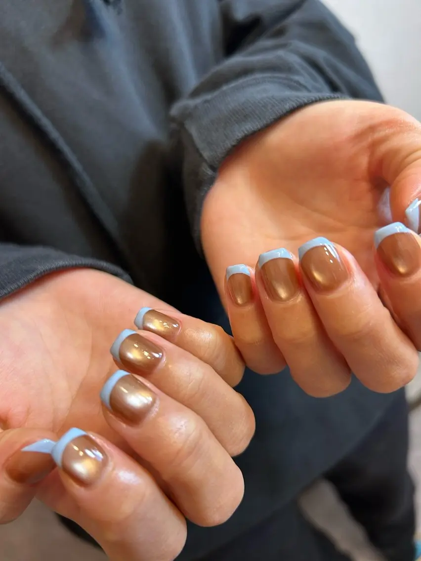 ネイル フレンチネイル マグネットネイル ハンドネイル riri. nail salonのネイルデザイン