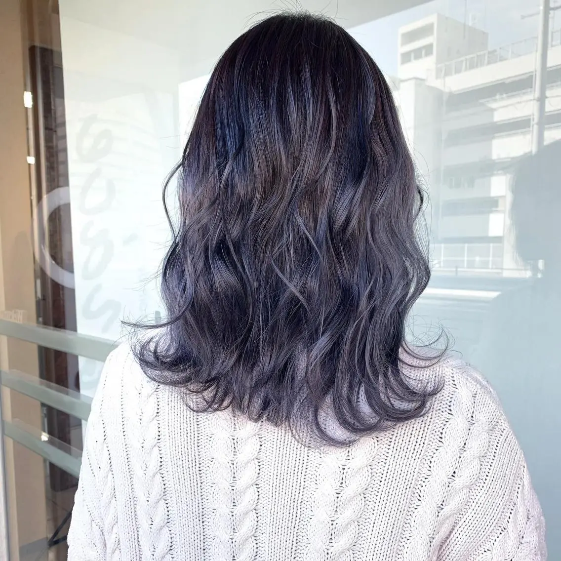 ミディアム カット ヘアカラー レイヤー/艶髪カラー 森本くるみのヘアスタイル
