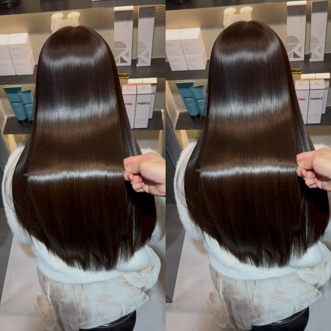 💎プレミアム美髪ストレート💎骨格矯正カット+縮毛矯正orストレートパーマ+髪質改善Aujua6stepトリートメントの写真