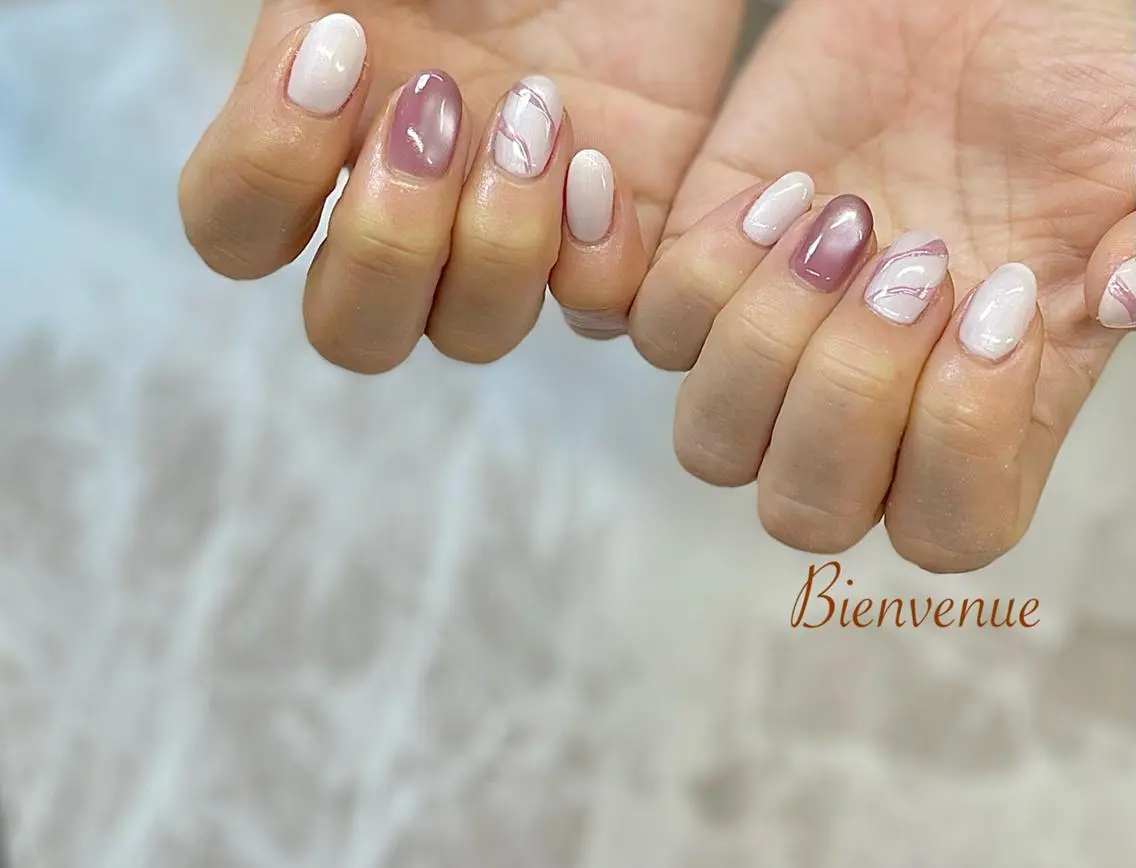 ネイル シンプルネイル Bienvenue 三原のネイルデザイン
