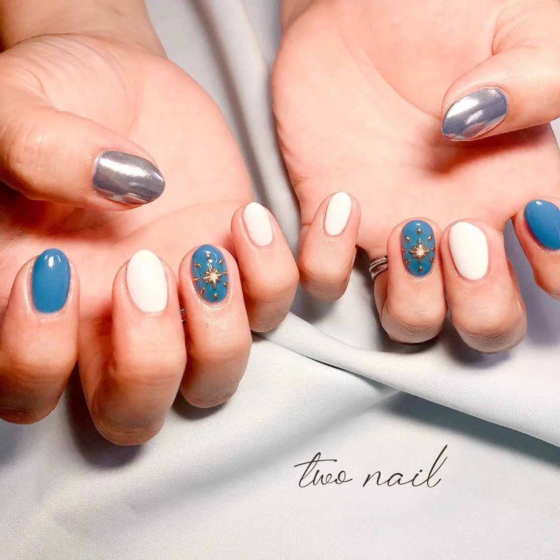 ネイル アートネイル フットネイル ハート ニュアンスネイル ホワイト ハンドネイル two nailのネイルデザイン