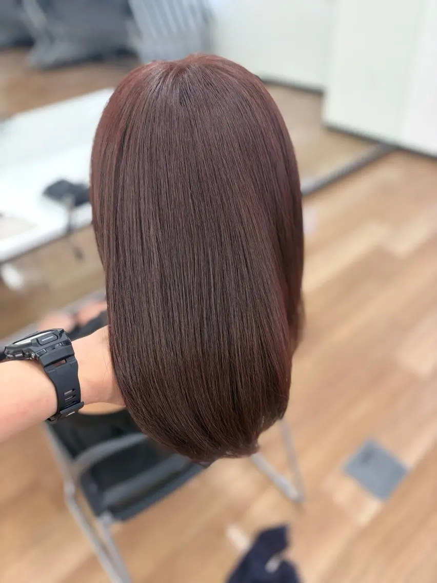 セミロング カラー 藤社 烈のヘアスタイル