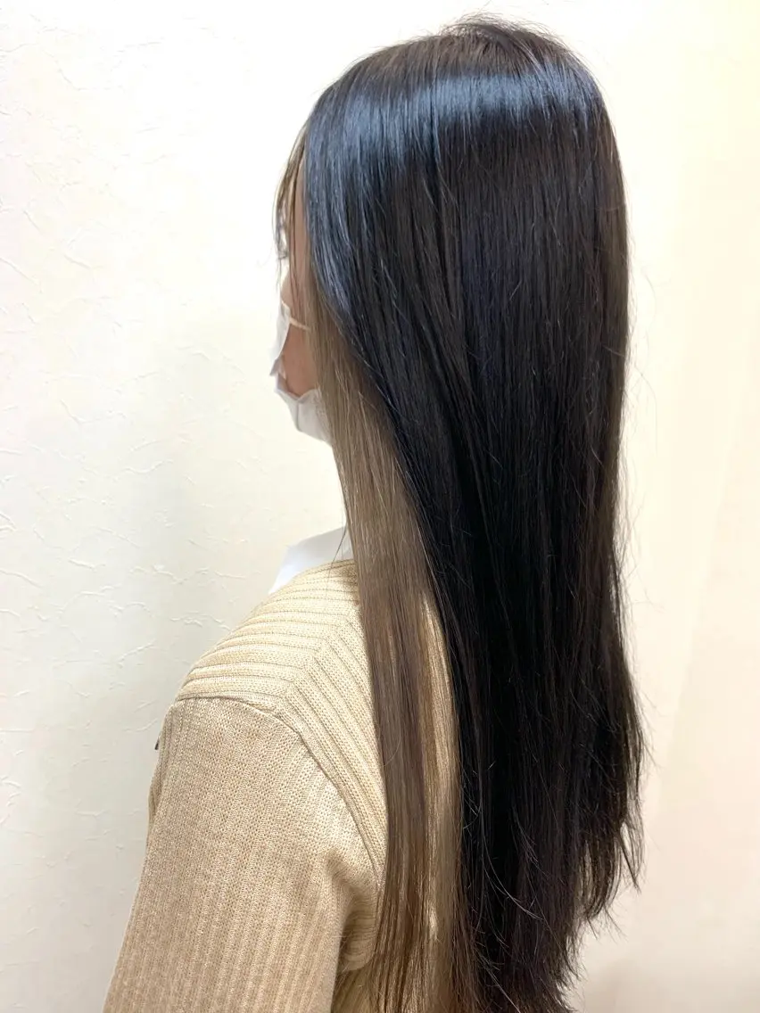 ロング カラー イヤリングカラー 山田 花帆のヘアスタイル