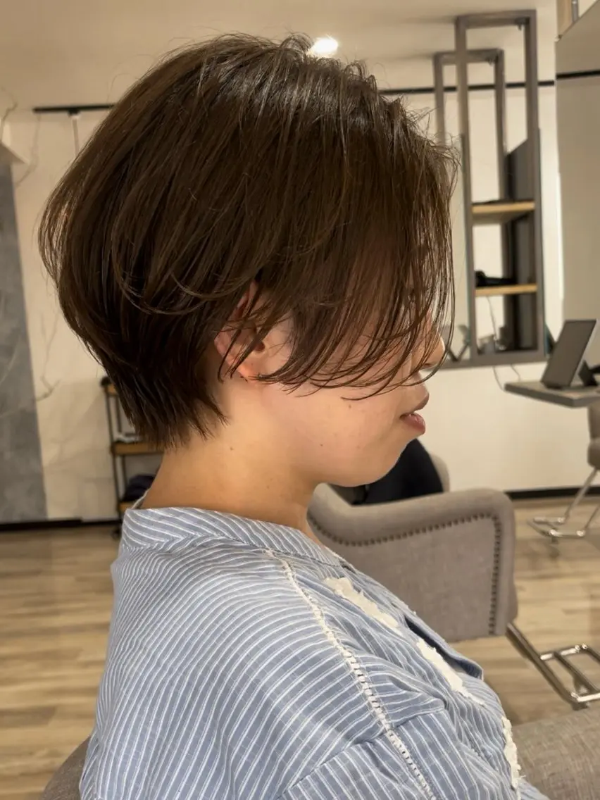 ショート カラー ハンサムショート グレージュ ショートヘア カット ヘアカラー トリートメント 田畑 智規のヘアスタイル