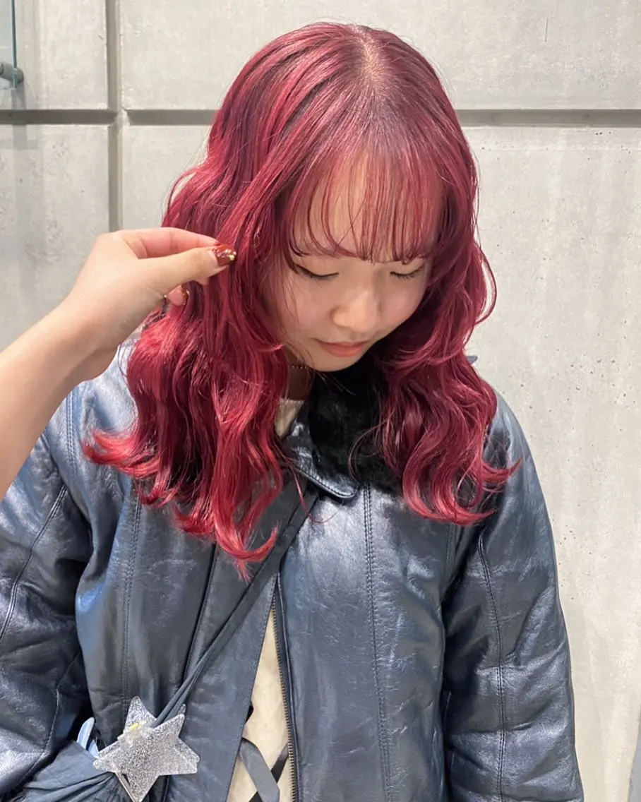 ロング カラー ブリーチ abe yuikaのヘアスタイル