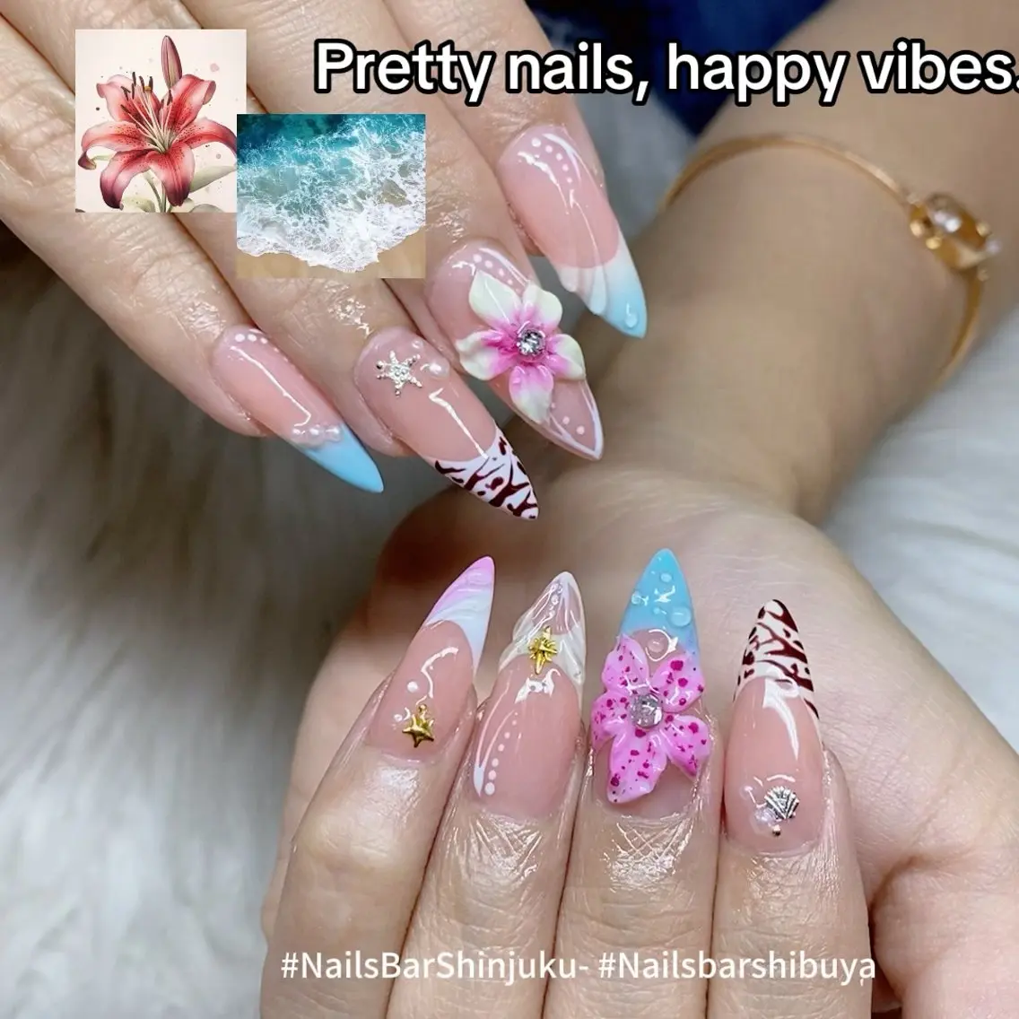 ネイル 長さ出し フレンチネイル ジェルネイル 韓国ネイル ロングネイル NAILS BAR SHINJUKUのネイルデザイン