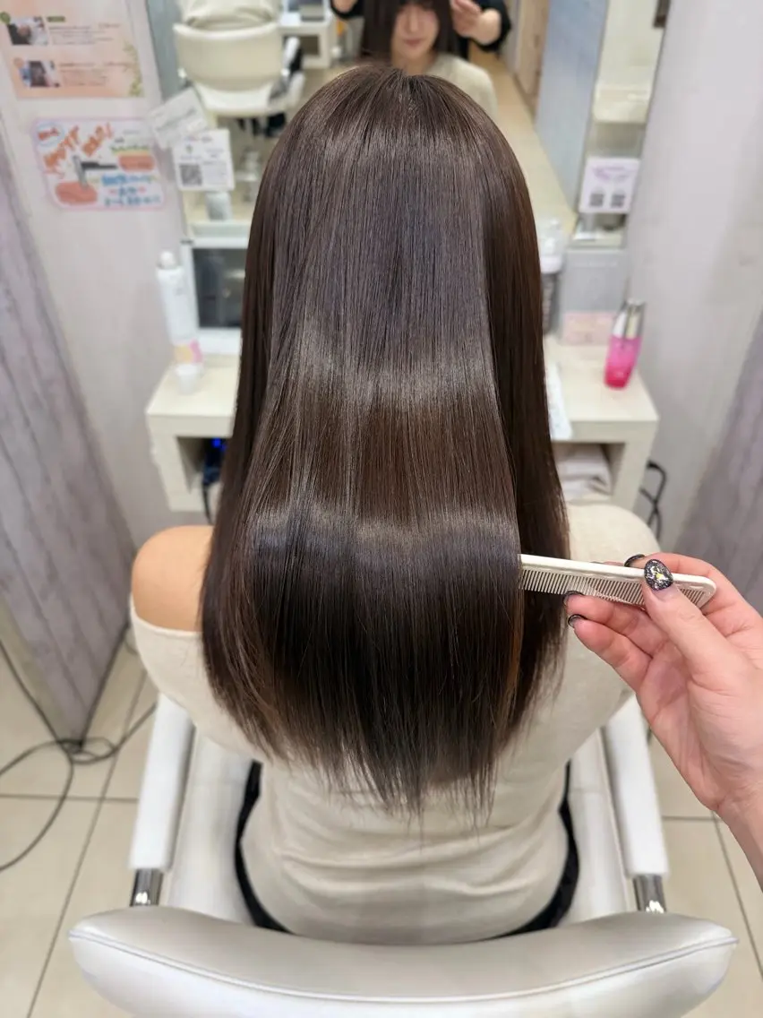 ロング カラー グレージュ ヘアカラー 🤎ベージュカラー/ 髪質改善/山岸🤎のヘアスタイル