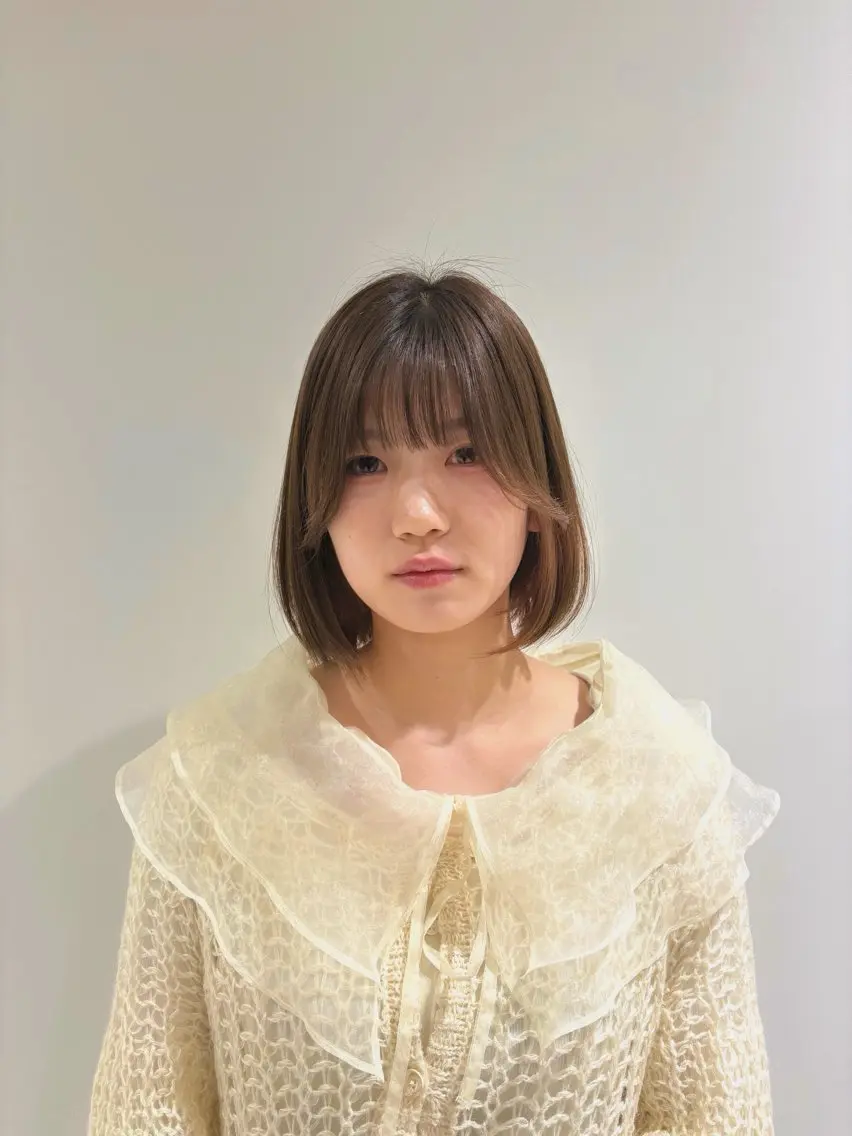 ショート カラー ボブ くびれヘア 顔周りカット E難波店 代表 Koheiのヘアスタイル