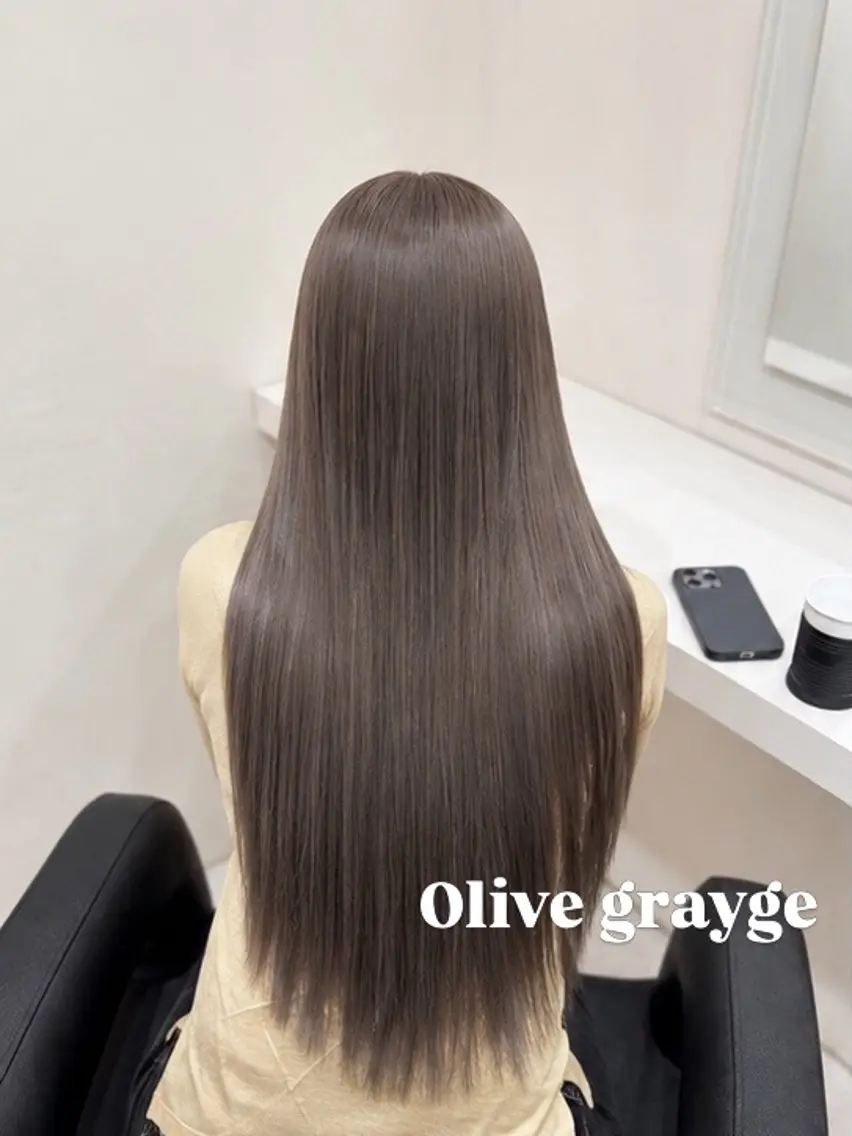 ロング カラー ヘアカラー 🤍韓国大人っぽ ベージュMAI🤍のヘアスタイル