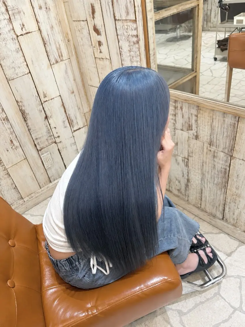 ロング カット ヘアカラー トリートメント 加藤 麻夢のヘアスタイル