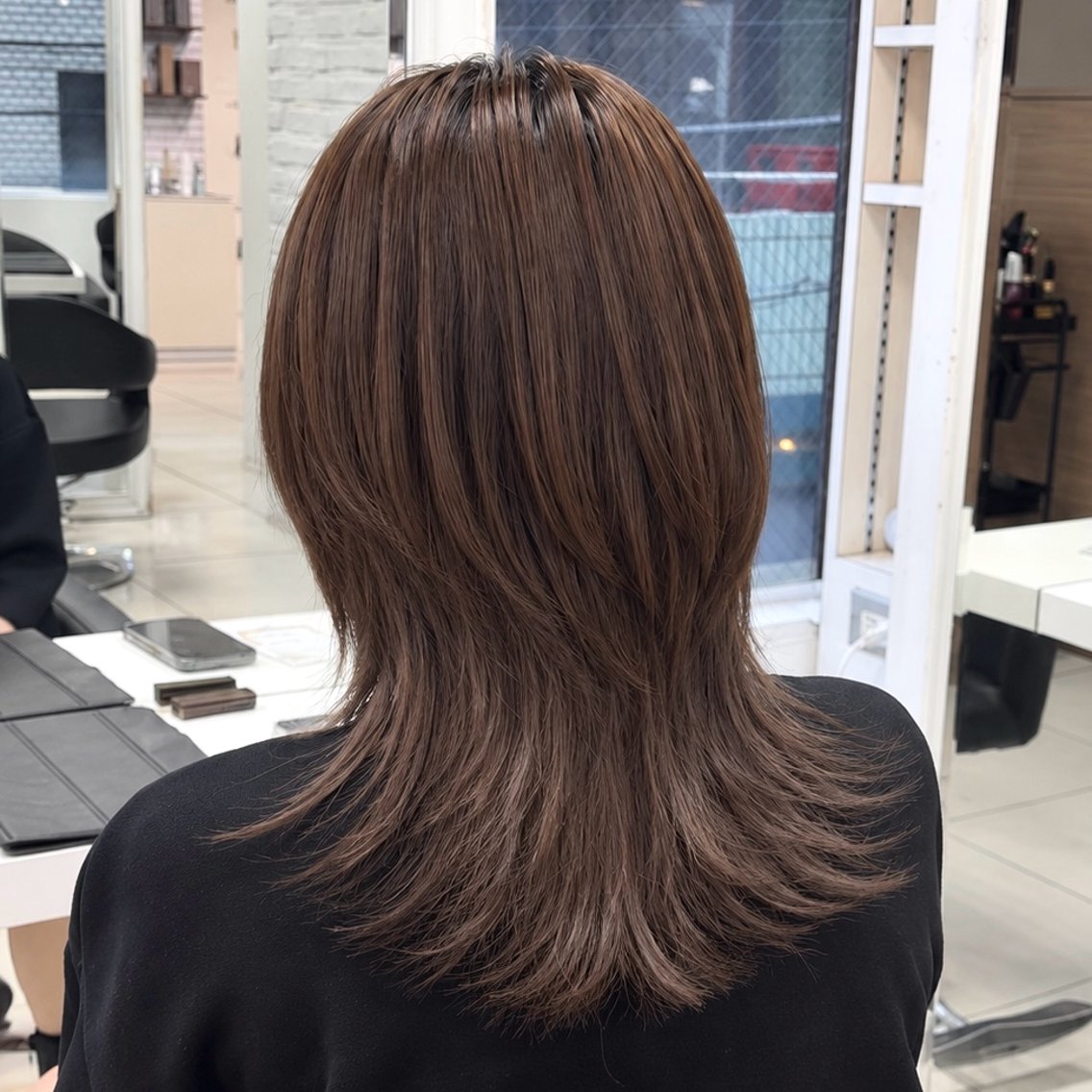 セミロング カット 【くびれウルフ/ レイヤー】🖤ゆまののヘアスタイル