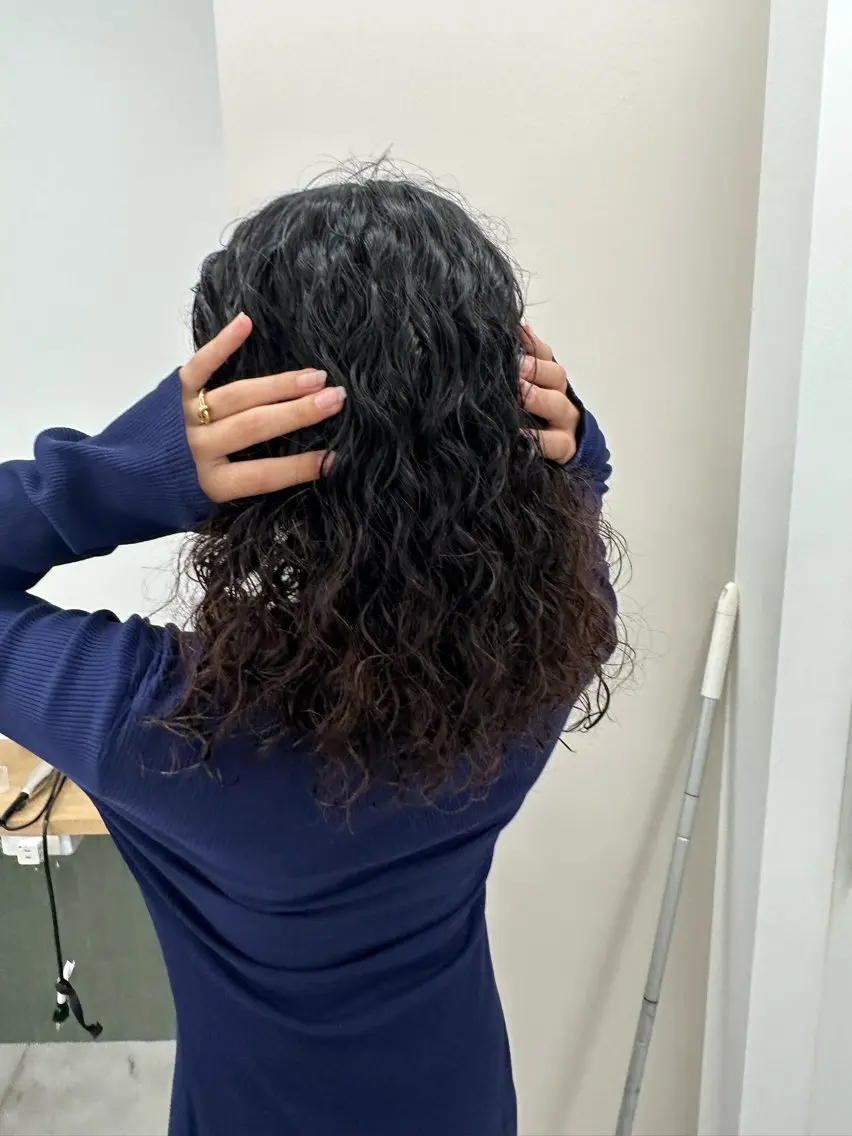 セミロング カラー パーマ キッズ カット パーマ トリートメント オトナヘア🌸 harukaのヘアスタイル
