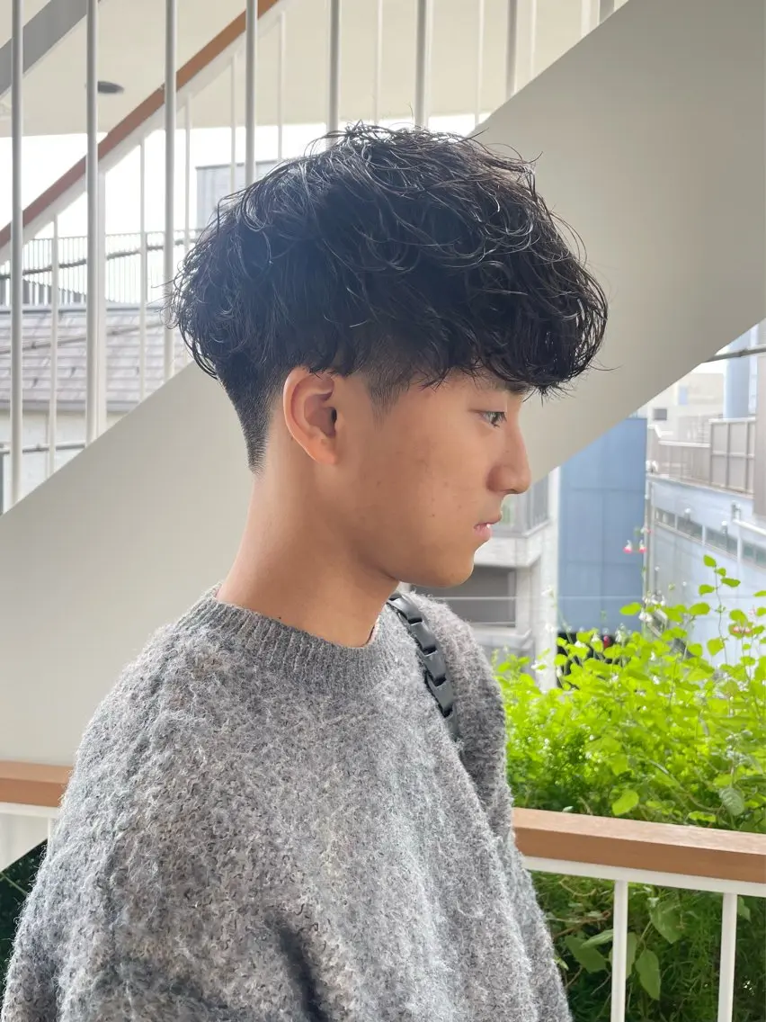 パーマ メンズ カット パーマ トリートメント ヘアセット メンズモテパーマ💙 fuwaのヘアスタイル