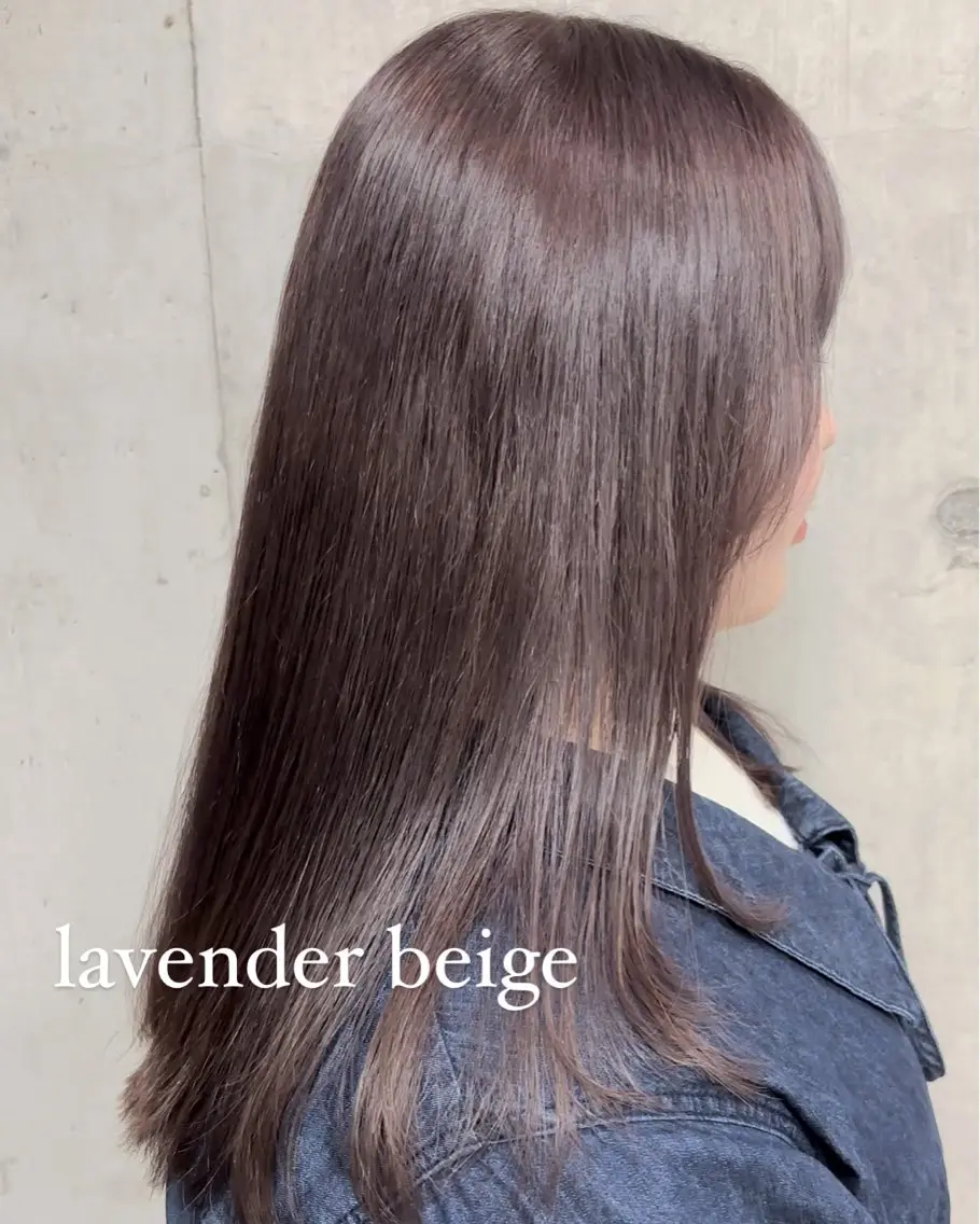 ロング カラー ベージュカラー ブリーチ ラベンダーカラー ラベンダーベージュ ヘアカラー Rin♡透明感ピンク 🎀白肌ラベンダーのヘアスタイル