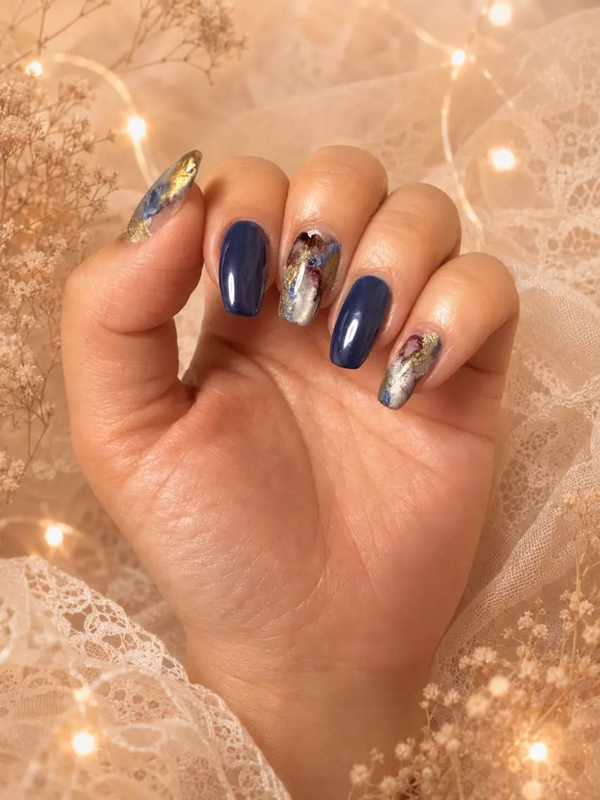 ネイル ブルー Naris Nail salonのネイルデザイン
