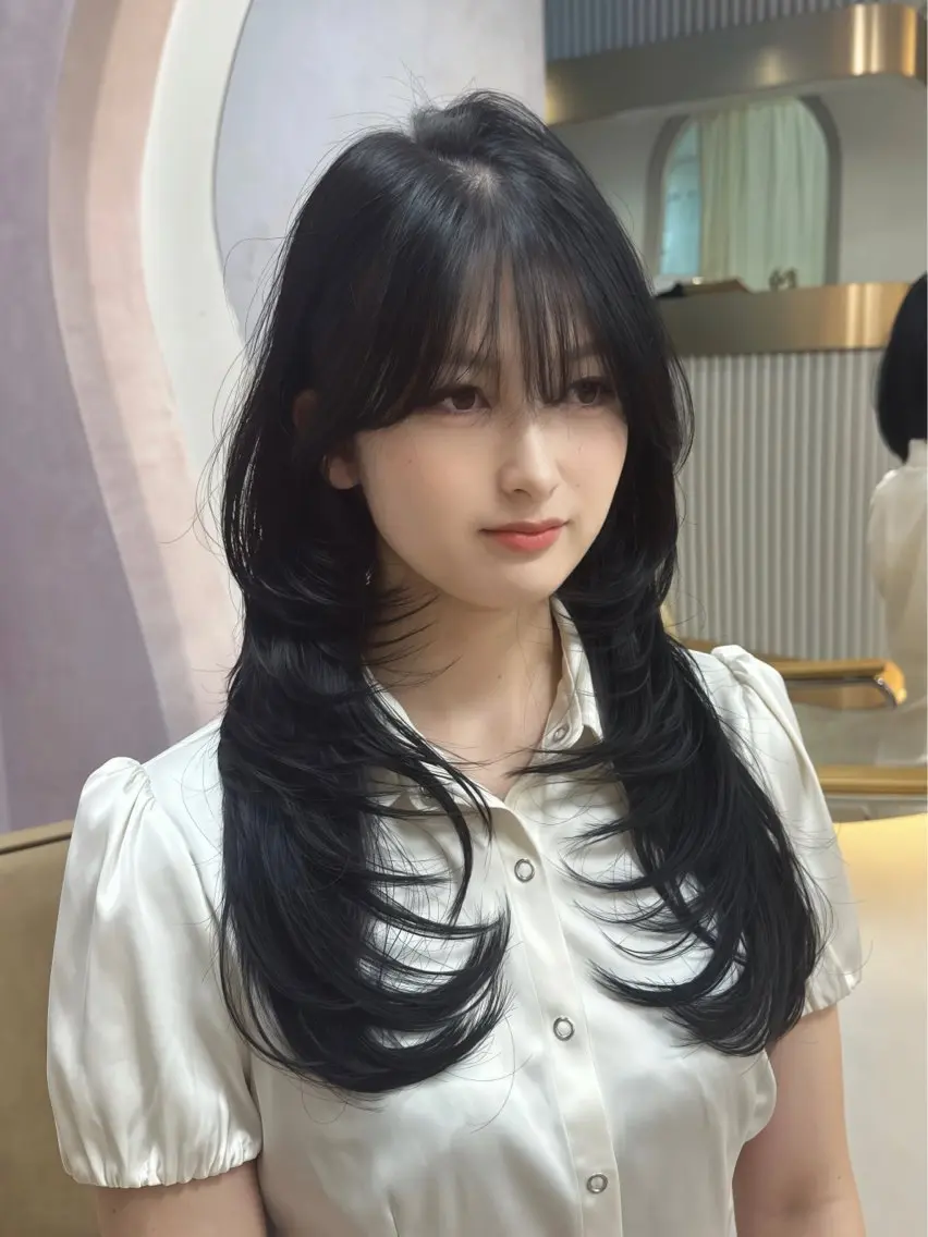 ロング カット ヘアカラー トリートメント トレンド韓国レイヤー 🇰🇷のんのヘアスタイル