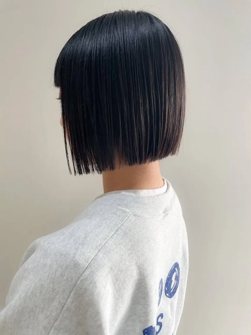 ワンレングスカット✂️➕高濃度水素カラー✨️の写真