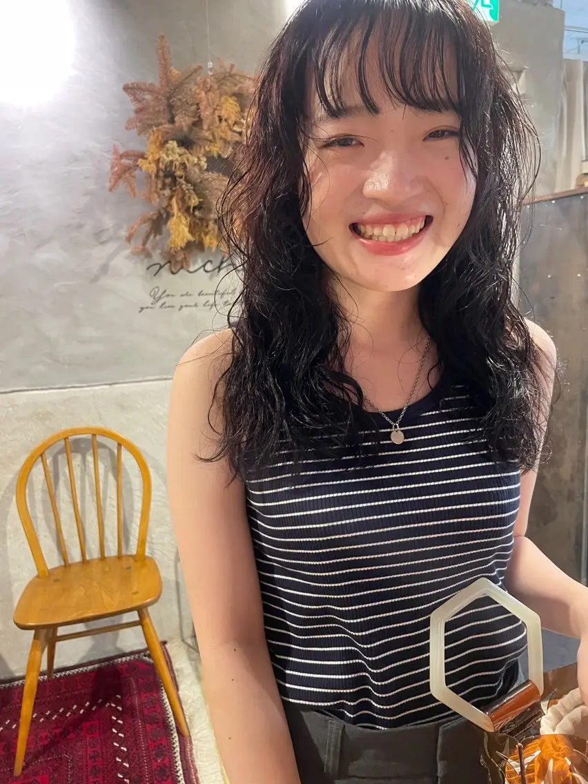セミロング パーマ セミロングパーマ カット ヘアカラー トリートメント ayane⭐️ボブ・ ショート・パーマのヘアスタイル