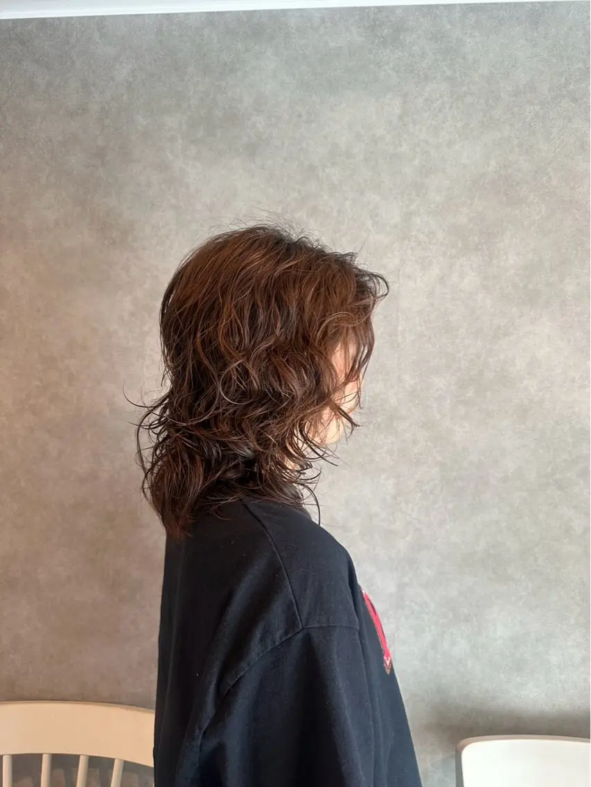 セミロング パーマ 加藤 貴子のヘアスタイル