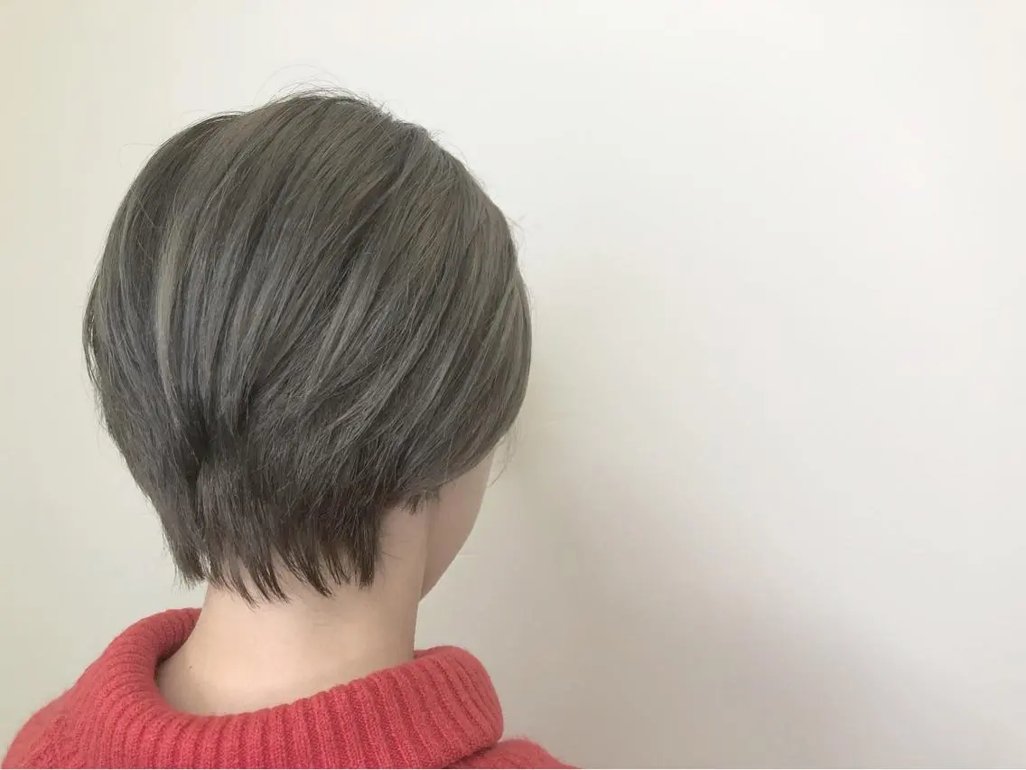 ショート カラー ハンサムショート アッシュ アッシュグレー アッシュグレージュ グレージュ メンズ レイヤー ウルフ 弓木啓輔のヘアスタイル