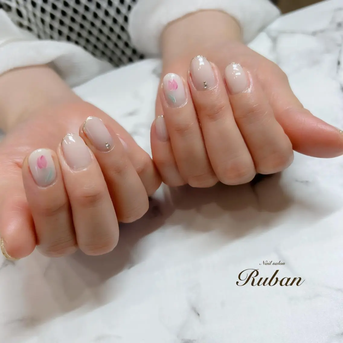 ネイル 入学式 シンプルネイル Nail salon Rubanのネイルデザイン