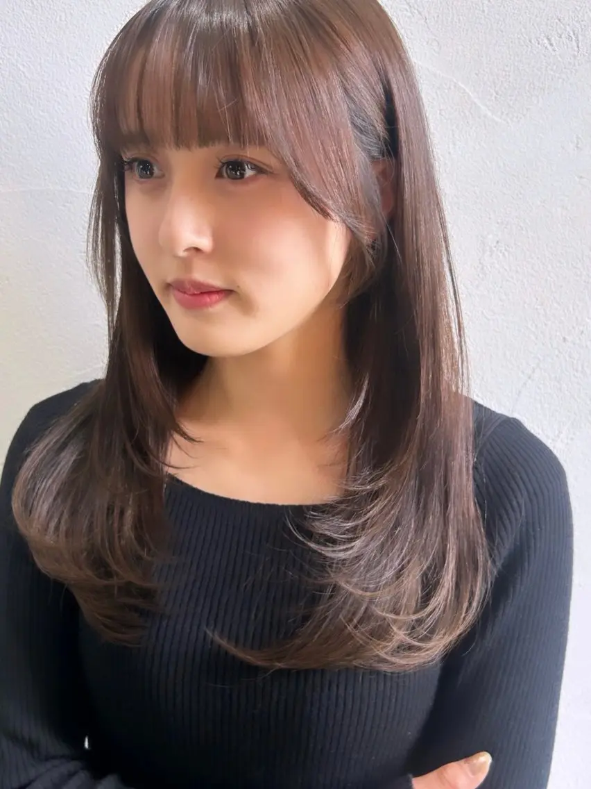 ロング カット ヘアカラー トリートメント 剣持友希/ifh iizuka/高崎のヘアスタイル