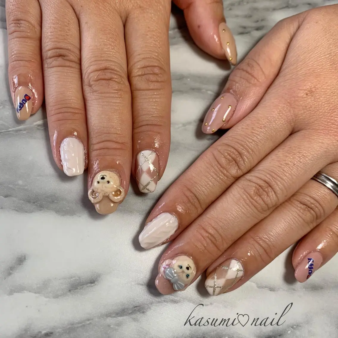 ネイル アートネイル フットネイル 大理石ネイル(マーブル) ミラーネイル ニュアンスネイル KASUMI♡ Nailのネイルデザイン
