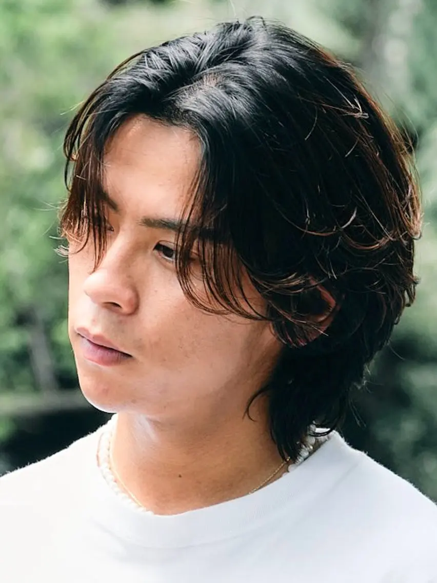 ミディアム パーマ メンズ パーマ fifth  木下 浬玖のヘアスタイル