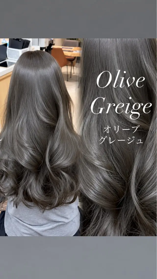 カラー グレージュ オリーブグレージュ オリーブグレー カット ヘアカラー 透明感カラー/髪質改 善/オリーブ/ayaのヘアスタイル