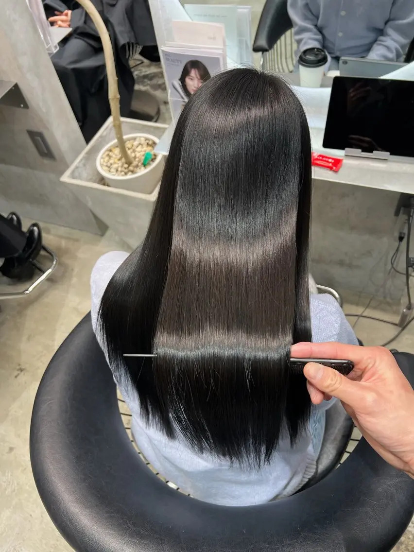 ロング カラー カット ヘアカラー トリートメント ワンホンヘア🇨🇳 髪質改善/itaruのヘアスタイル