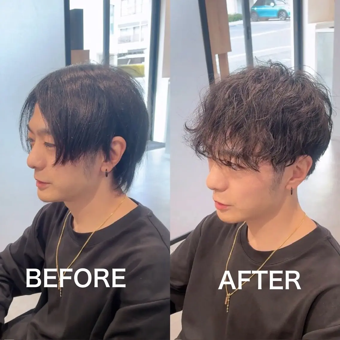 パーマ メンズ リベイルけんた モデル募集のヘアスタイル
