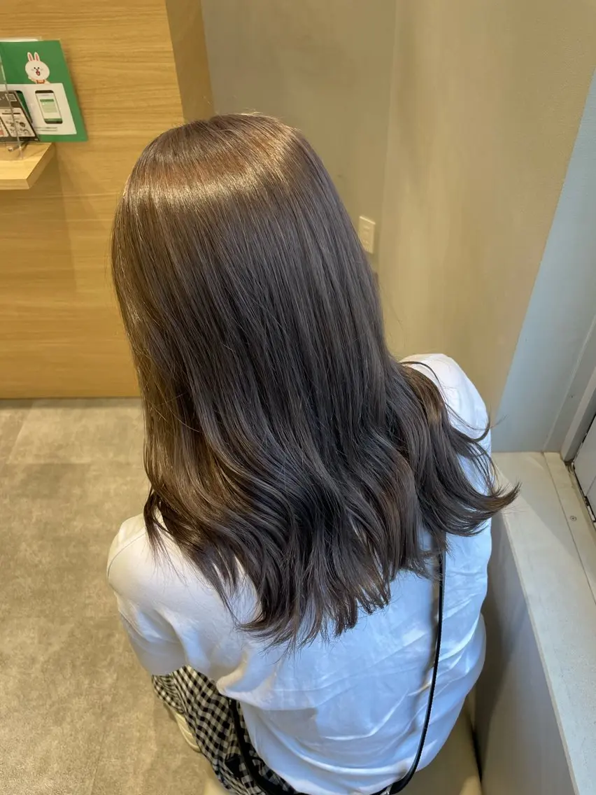 ミディアム カラー ヘアカラー トリートメント Zina【梅田】 /田中 沙弥のヘアスタイル