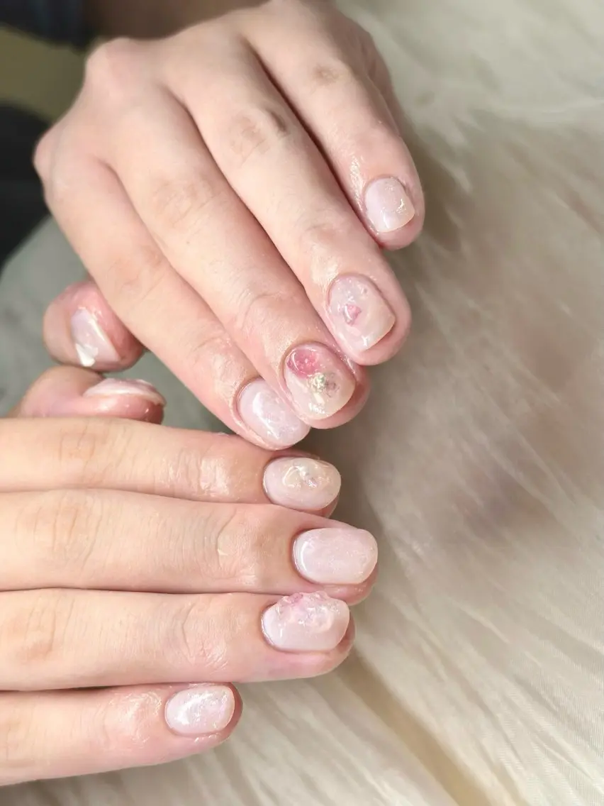 ネイル アートネイル ニュアンスネイル ETE LUNA NAILのネイルデザイン