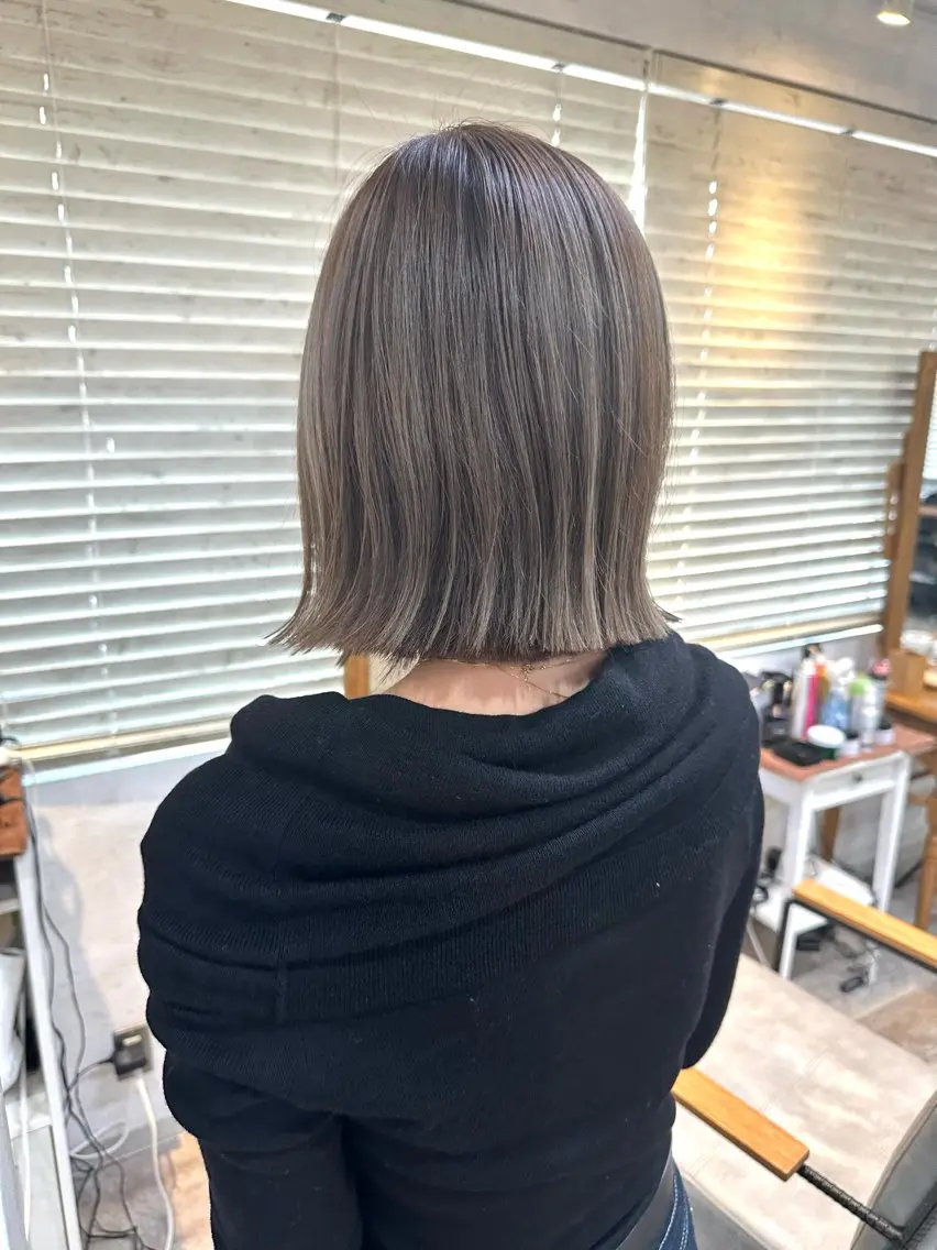 ミディアム カラー ハイライトカラー ハイライト カット ヘアカラー トリートメント 🤍2nd🤍田所 美希のヘアスタイル