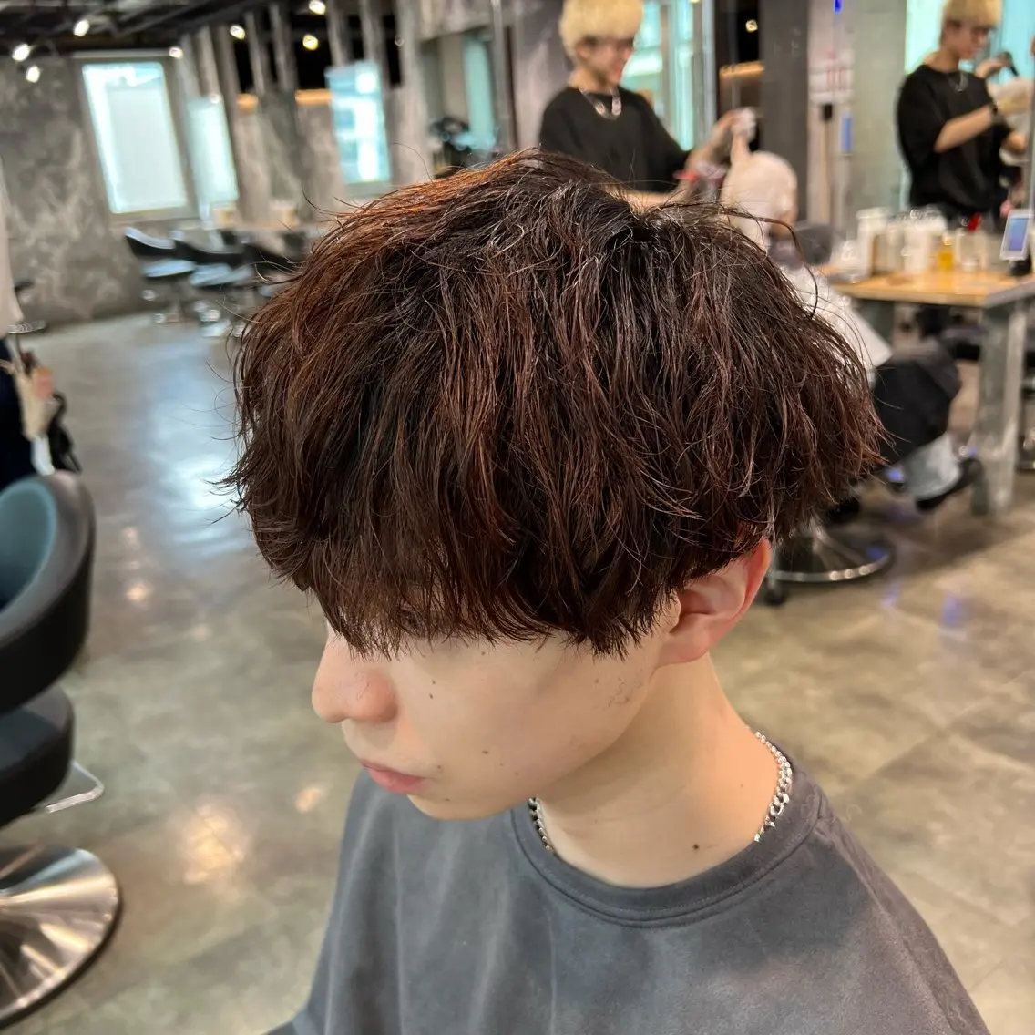 ショート カラー パーマ ヘアアレンジ メンズ キッズ アップバング センターパート メンズハイライト マッシュ メンズパーマ 🔷横浜1のパーマ 職人🔷将太郎のヘアスタイル